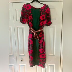 Floral Green and Pink Dress